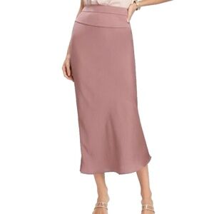 Free People Pink Midi Skirt